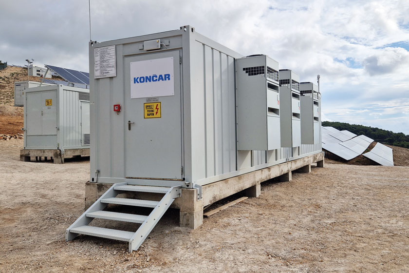 Battery storage system on the island of Vis