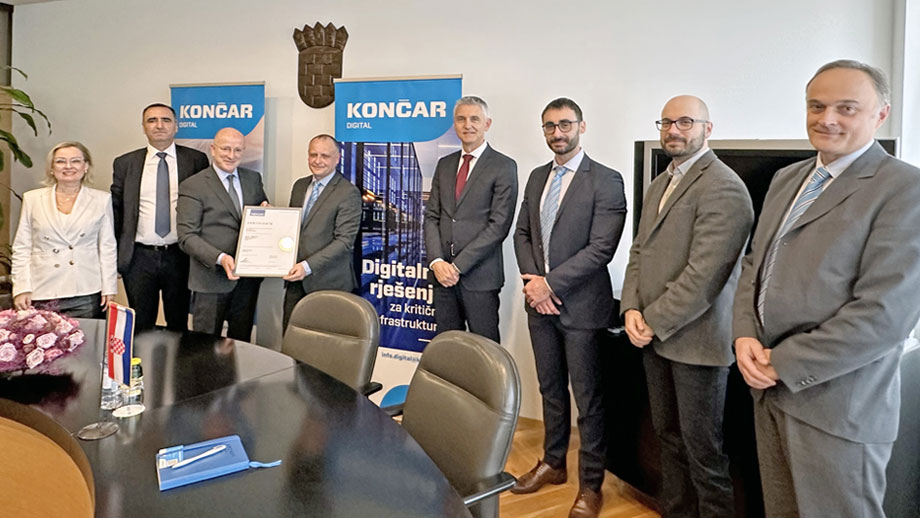 KONČAR - Digital was awarded a certificate according to international cybersecurity standards