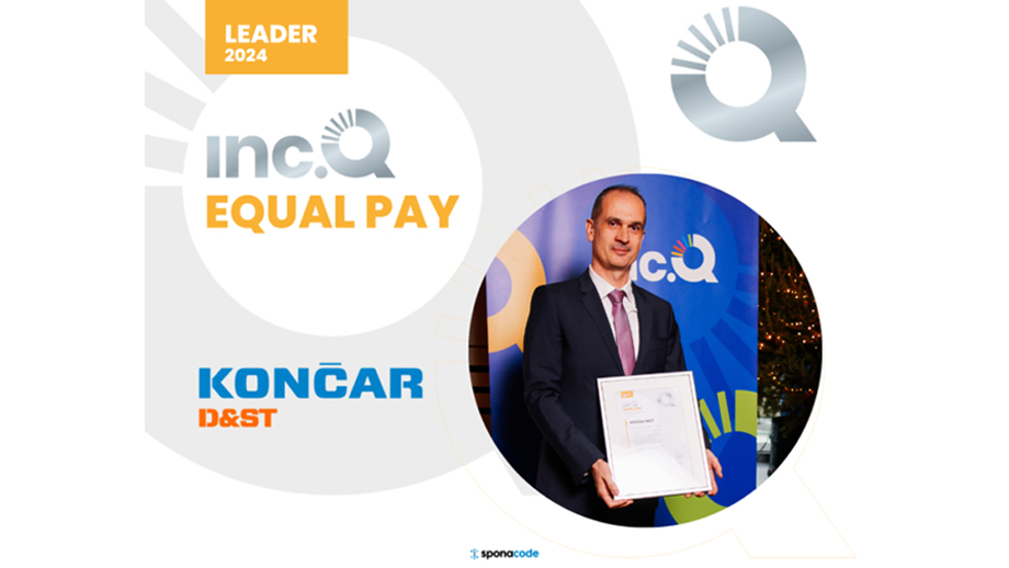 Equal Pay certificate for KONČAR - D&ST