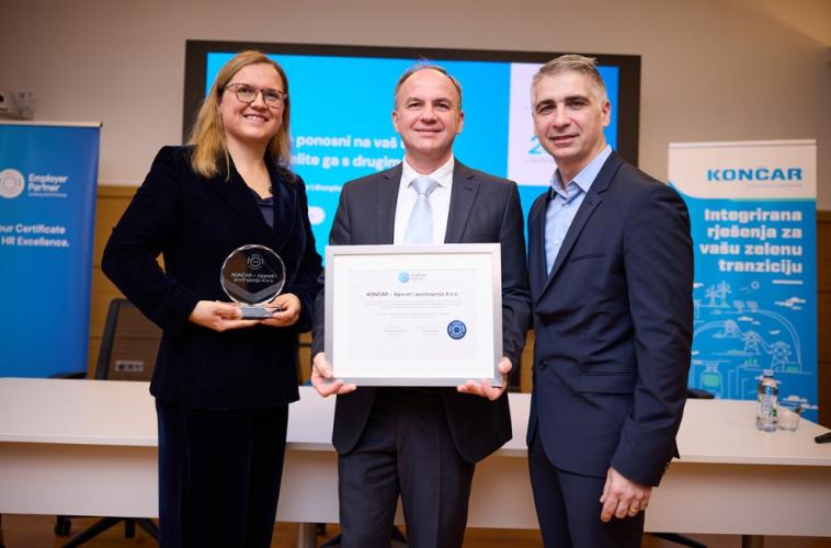 KONČAR primio certifikat Employer Partner
