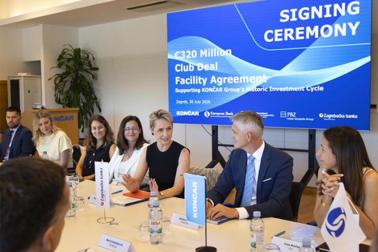 KONČAR ugovorio investicijsku podršku vrijednu 320 milijuna eura s grupom vodećih međunarodnih i domaćih financijskih institucija