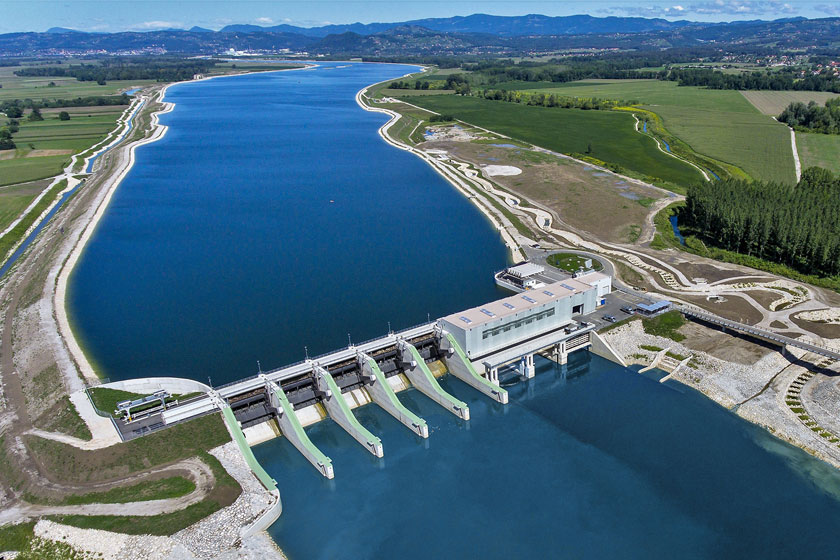 Brežice HPP in Slovenia