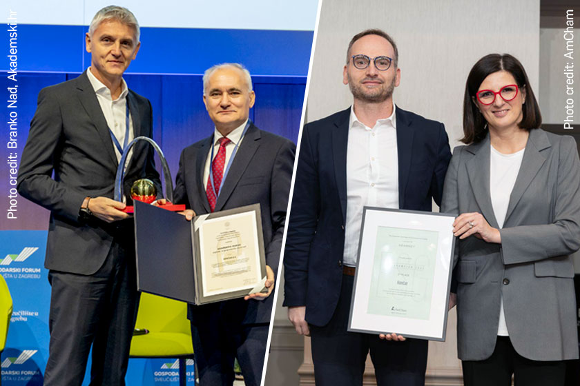 KONČAR receives “Academic Oscar” and “AmCham Croatia & Kearney ESG Champion 2025” awards